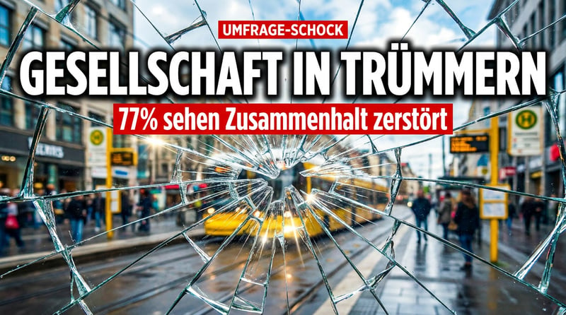 Gesellschaftlicher Scherbenhaufen: 77 Prozent sehen das Miteinander in Trümmern