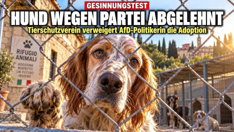 Gesinnungstest beim Tierschutz: AfD-Frau bekommt keinen Hund!