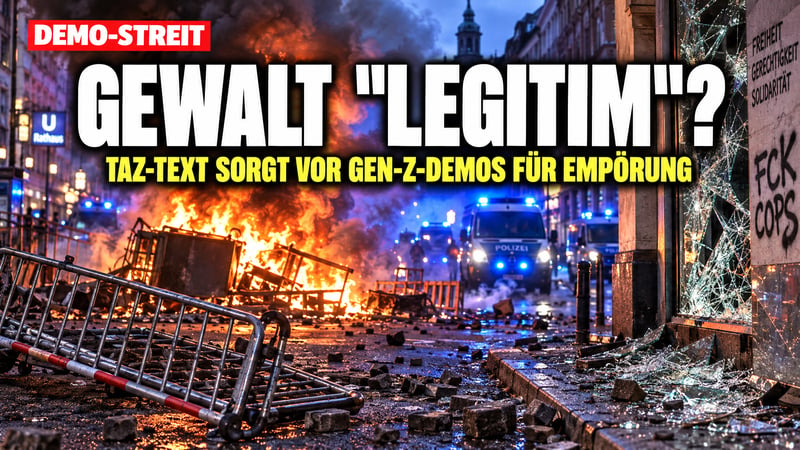 Gewalt als „legitim“? taz-Text vor Gen-Z-Demos sorgt für Empörung
