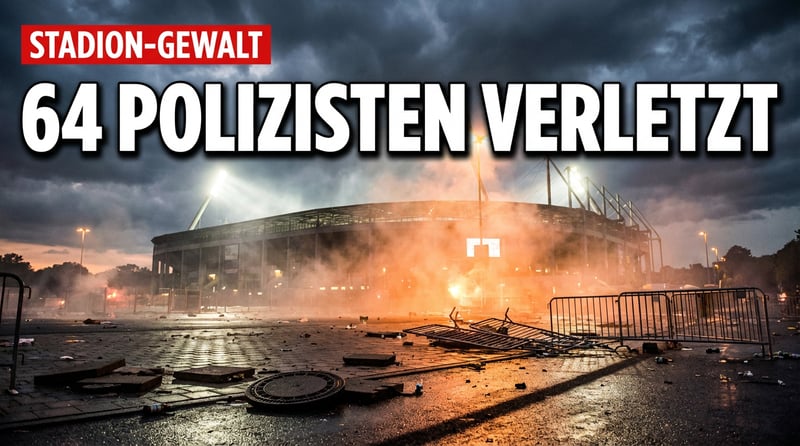 Gewaltexzess im Stadion: 64 Polizisten bei Zweitliga-Derby in Magdeburg verletzt