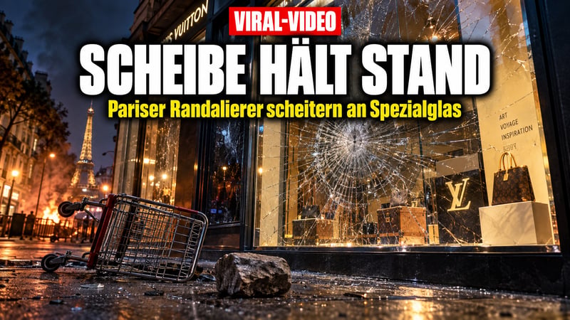 Glas schlägt Krawall: Pariser Randalierer blamieren sich vor Kamera