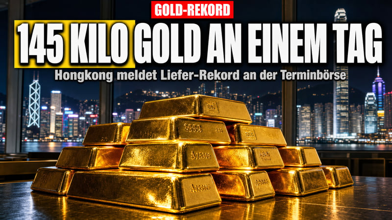 Gold-Beben in Hongkong: 145 Kilo an einem Tag – Rekord!