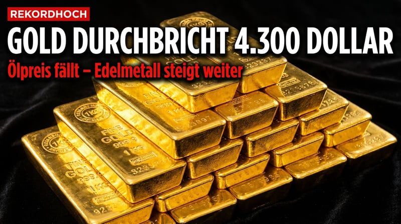 Gold durchbricht die 4.300-Dollar-Marke – während die Welt von Frieden träumt, glänzt das Edelmetall