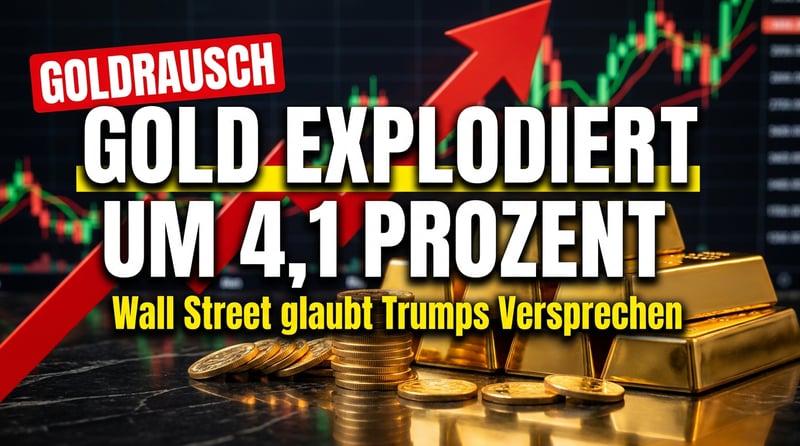 Gold explodiert um 4,1 Prozent – während die Wall Street Trumps Versprechen glaubt
