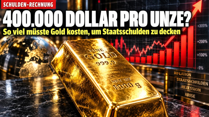 Gold gegen Schulden: Warum die Unze 400.000 Dollar kosten müsste