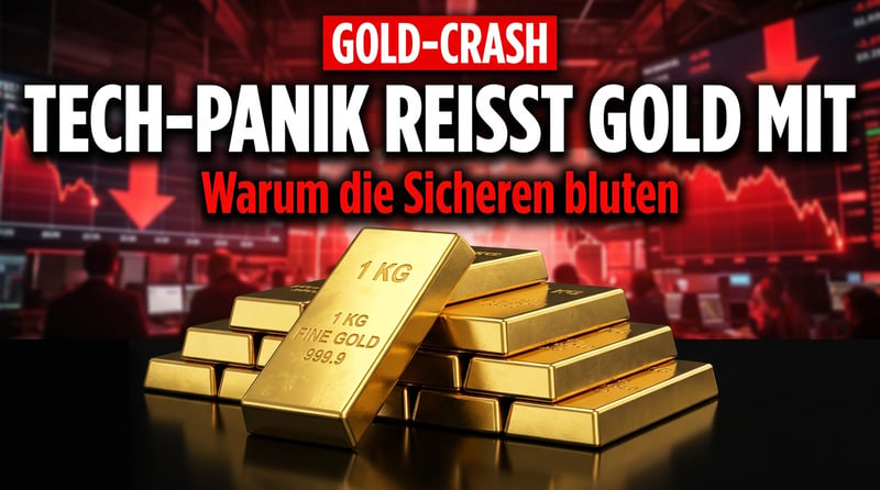 Gold im Sog der Tech-Panik: Wenn die Wall Street strauchelt, mĂĽssen die Sicheren bluten