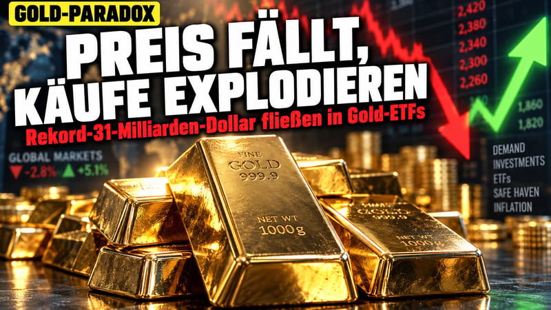 Gold-Paradox: Preis stürzt ab, doch Anleger kaufen wie nie zuvor!