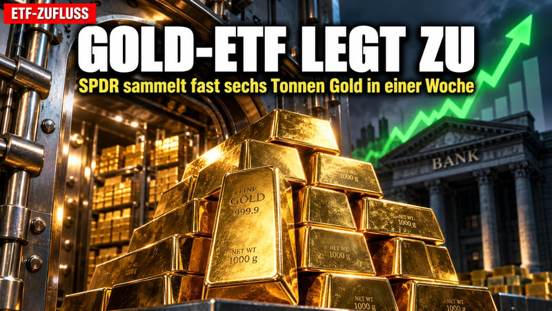 Gold-Riese SPDR legt zu: Fast sechs Tonnen mehr Gold im Tresor!