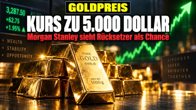 Gold-Rücksetzer als Chance? Morgan Stanley peilt 5.000 Dollar an!