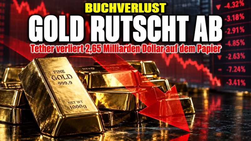 Gold-Rücksetzer: Tether verliert 2,65 Milliarden Dollar auf dem Papier