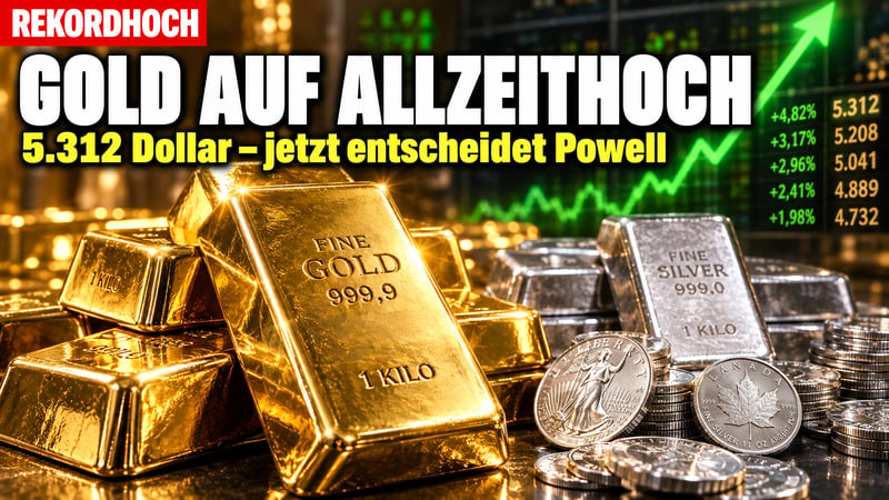 Gold über 5.300 Dollar: Jetzt entscheidet Powell über die Rallye