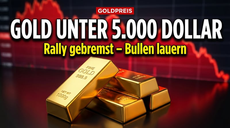 Gold unter 5.000 Dollar: Gewinnmitnahmen bremsen die Rally – doch die Bullen lauern bereits