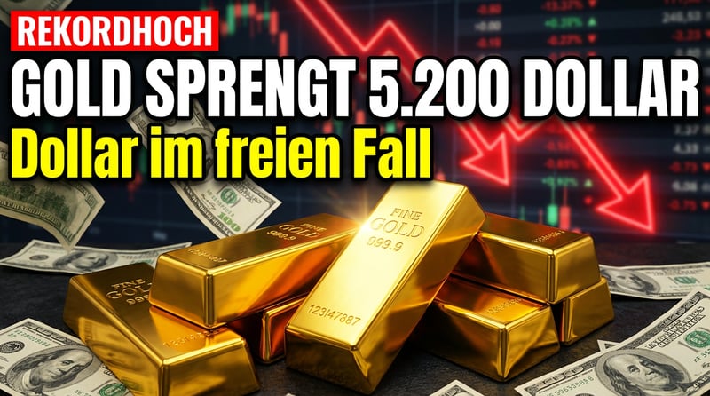 Goldpreis durchbricht 5.200-Dollar-Marke: Flucht in sichere Häfen erreicht neue Dimension