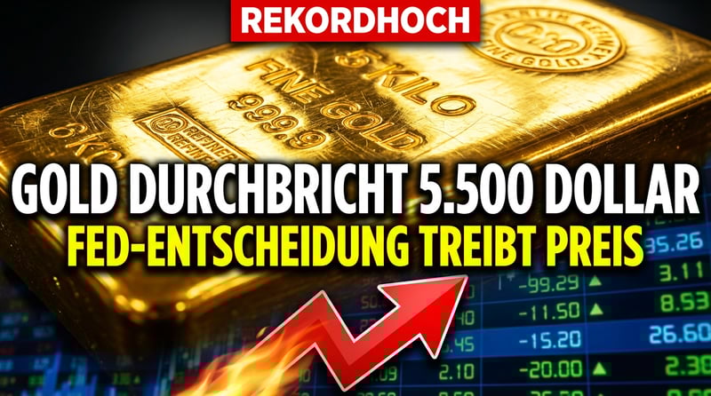 Goldpreis durchbricht historische Marke: Fed-Entscheidung treibt Edelmetall auf Rekordhoch