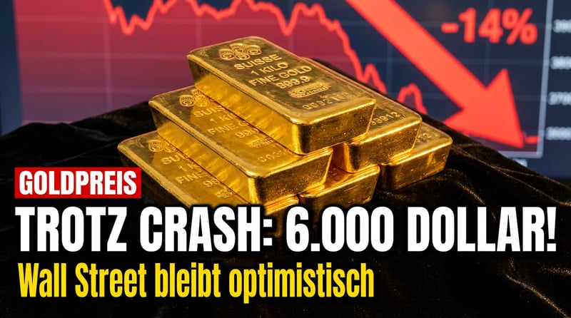 Goldpreis-Korrektur: Warum die Wall Street trotz 14-Prozent-Rutsch auf 6.000 Dollar setzt