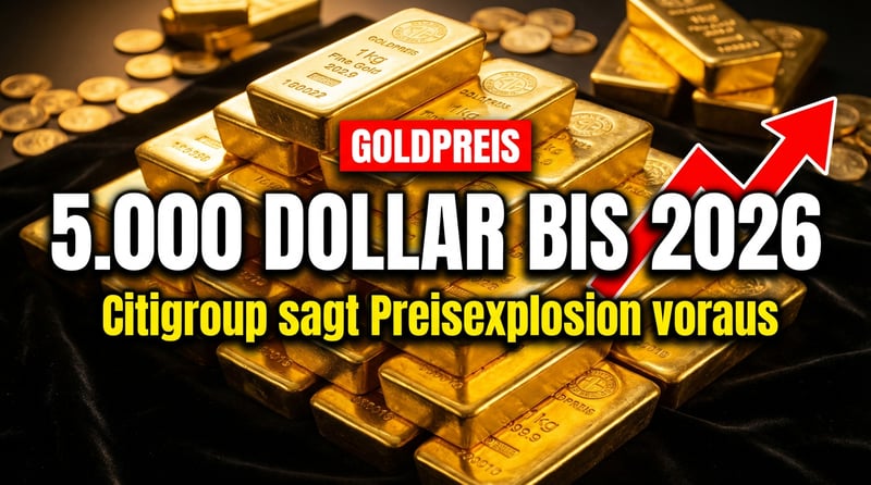 Goldpreis vor historischem Sprung: Citigroup sieht 5.000 Dollar bis März 2026