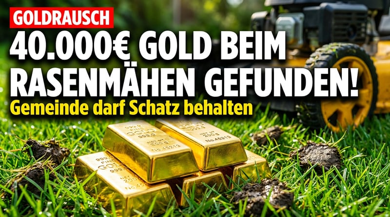 Goldrausch beim Rasenmähen: Sächsische Gemeinde wird unverhofft zum Besitzer eines Schatzes