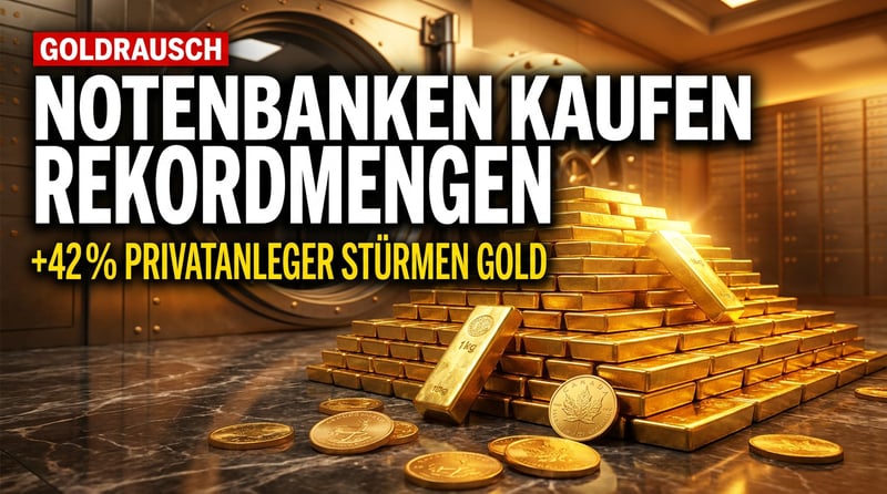 Goldrausch der Notenbanken: Während ETF-Spekulanten zögern, kaufen private Anleger in Rekordmengen