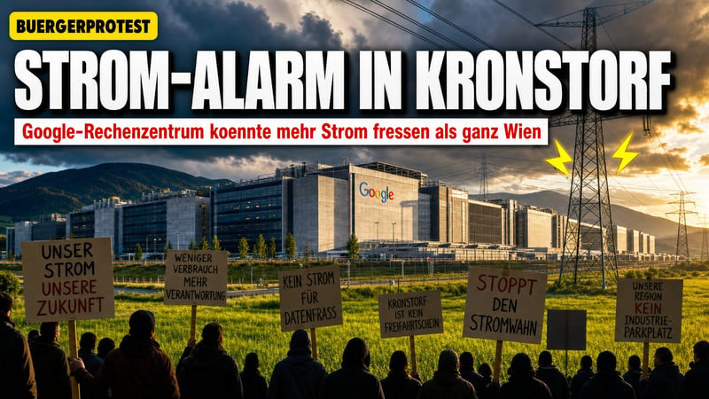 Google frisst Strom für ganz Wien: Dorf in Österreich probt den Aufstand