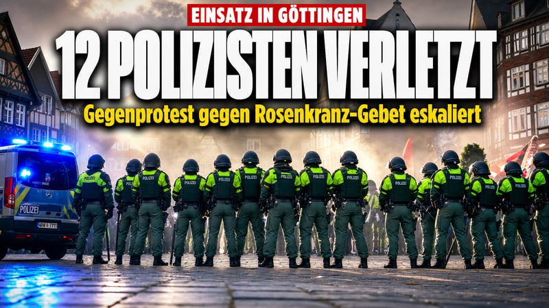 Göttingen: Zwölf verletzte Polizisten nach Rosenkranz-Gebet