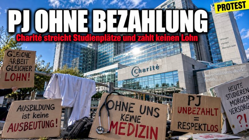 Gratis-Ärzte an der Charité: Medizinstudenten gehen auf die Straße!