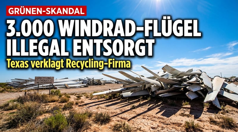 Grüne Illusion zerbricht: Über 3.000 Windkraftflügel illegal in Texas abgeladen