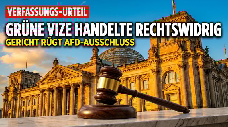 Grüne Vizepräsidentin handelte rechtswidrig: Verfassungsgericht rügt Ausschluss von AfD-Politiker