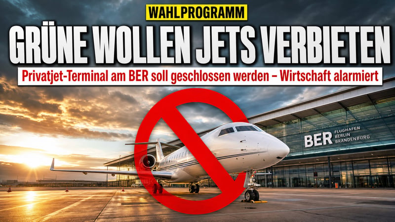 Grüne wollen Privatjets aus Berlin verbannen – Wirtschaft alarmiert