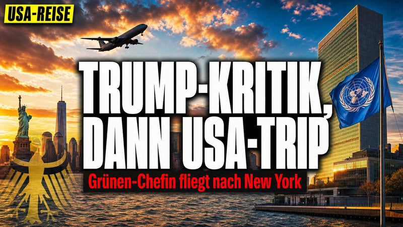 Grünen-Chefin auf US-Trip: Erst Trump geißeln, dann nach New York fliegen