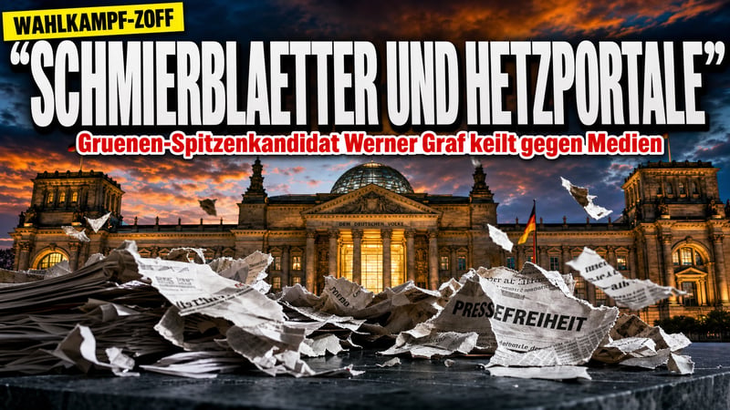 Grünen-Spitzenkandidat teilt aus: „Schmierblätter“ und „Hetzportale“