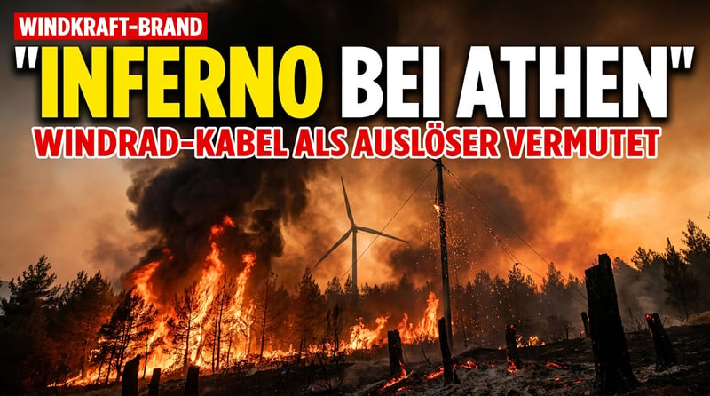 Grünes Feuer: Windkraft-Kabel sollen Inferno vor den Toren Athens entfacht haben