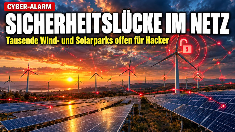 Hacker-Einladung im Netz: Tausende Wind- und Solarparks offen angreifbar!