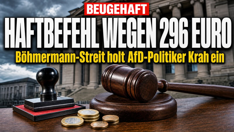 Haftbefehl wegen 296 Euro: Böhmermann-Streit holt Krah ein!