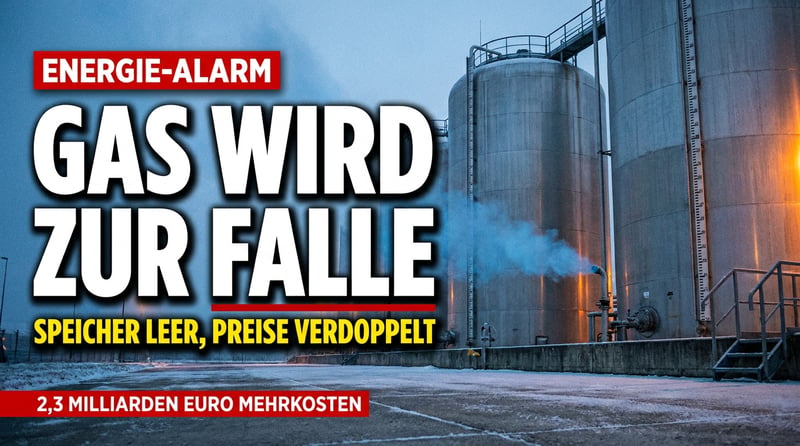 Halb leere Gasspeicher, doppelt so teures Gas: Deutschland stolpert erneut blind in den Winter