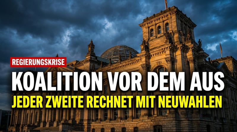 Halbzeit-Bilanz mit Verfallsdatum: Jeder Zweite rechnet mit dem Ende der Merz-Regierung