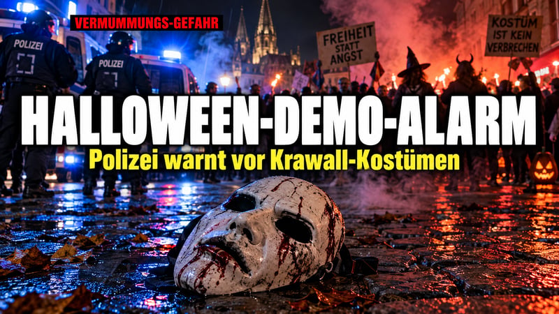 Halloween-Demo-Alarm: Polizei fürchtet die Krawall-Kostüme der Gen Z!