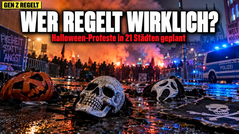 Halloween-Demos in 21 Städten: Wer zieht bei „Gen Z regelt“ die Fäden?