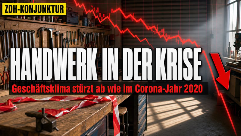 Handwerk im Krisenmodus: Absturz wie im Corona-Jahr 2020!