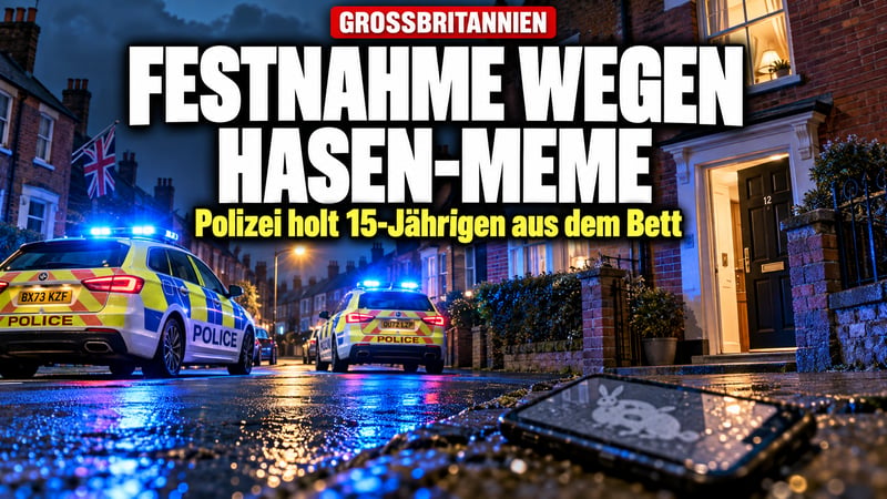 Hasen-Meme mit Folgen: Polizei holt 15-Jährigen aus dem Bett!