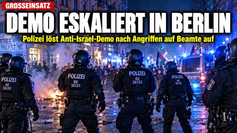 Hass statt Trauer: Polizei löst Anti-Israel-Demo in Kreuzberg auf!