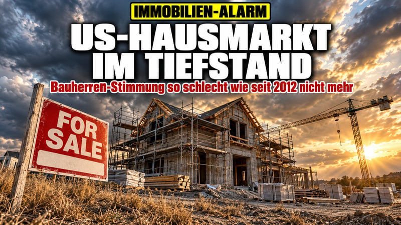Häuserbauer im Schockzustand: US-Immobilienmarkt so mies wie seit 2012 nicht!