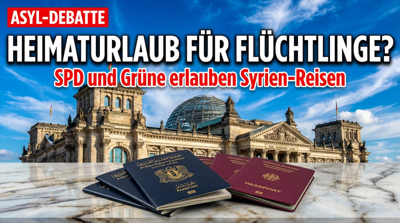 Heimaturlaub für Schutzbedürftige? SPD und Grüne wollen Syrer-Reisen genehmigen