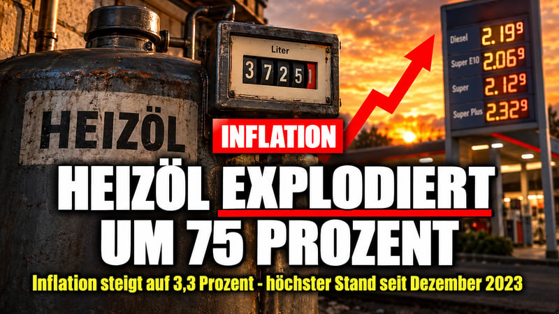 Heizöl-Schock: Inflation klettert auf höchsten Stand seit fast drei Jahren!
