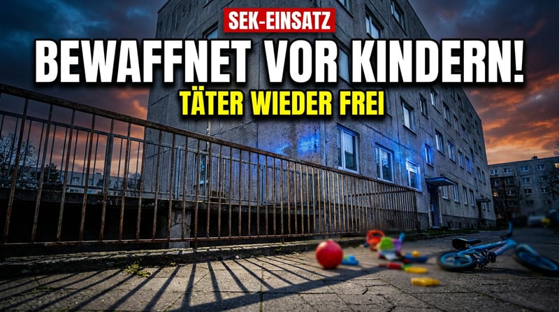 Hellersdorf: Bewaffneter Mann bedroht spielende Kinder – SEK rückt an