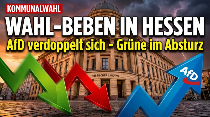 Hessische Kommunalwahl: AfD verdoppelt sich – Grüne und SPD im freien Fall