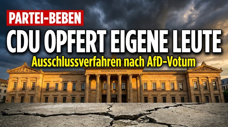 Hessischer Bebenherd: CDU schickt eigene Leute aufs Schafott – weil sie mit der AfD stimmten