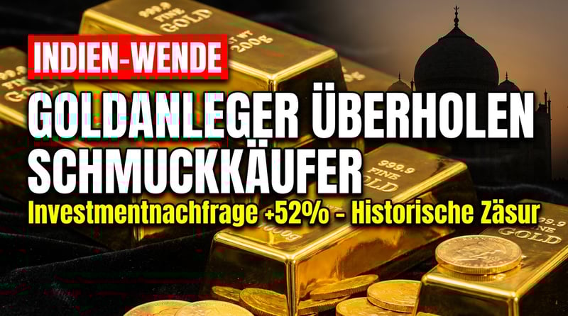 Historische Zeitenwende in Indien: Goldanleger verdrängen erstmals die Schmuckkäufer