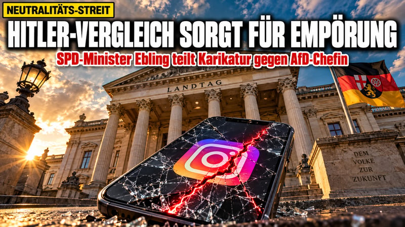 Hitler-Karikatur gegen Weidel: SPD-Minister Ebling im Kreuzfeuer!