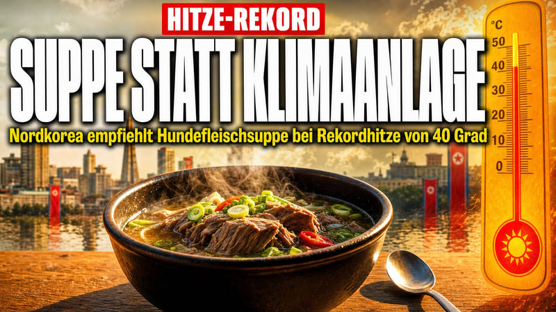 Hitze-Rekord in Nordkorea: Staat verordnet Hundesuppe statt Klimaanlage