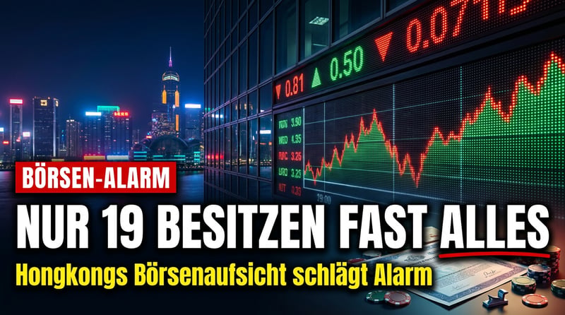 Hongkongs Börsenaufsicht schlägt Alarm: Wenn 19 Anleger fast eine ganze Aktie besitzen